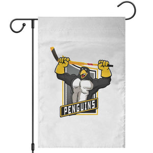 Funny Ice Hockey Player Gift Garden Flag Penguin Power TS12 White Print Your Wear