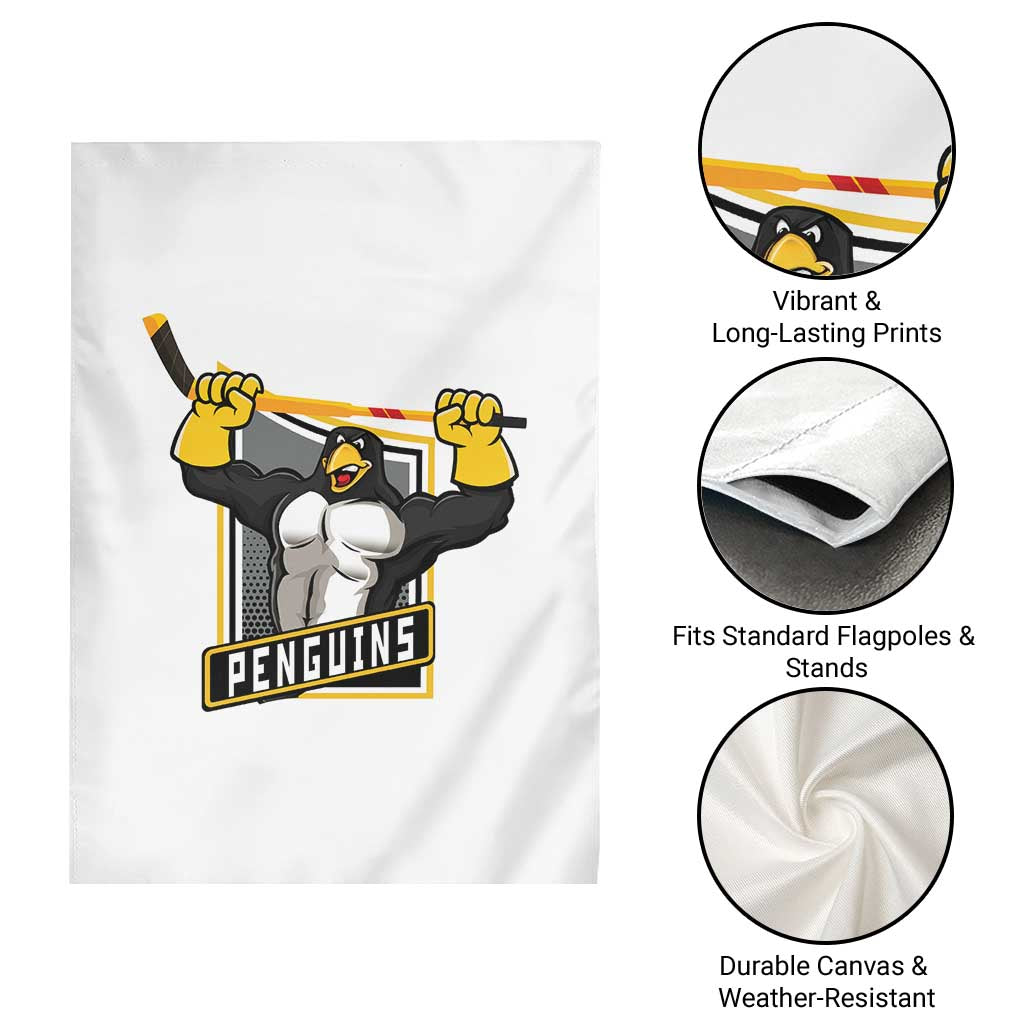Funny Ice Hockey Player Gift Garden Flag Penguin Power TS12 Print Your Wear