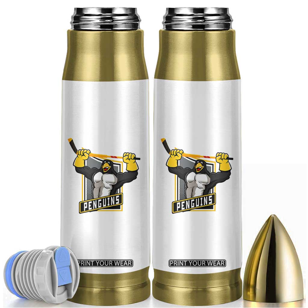 Funny Ice Hockey Player Gift Bullet Tumbler Penguin Power TS12 White Print Your Wear