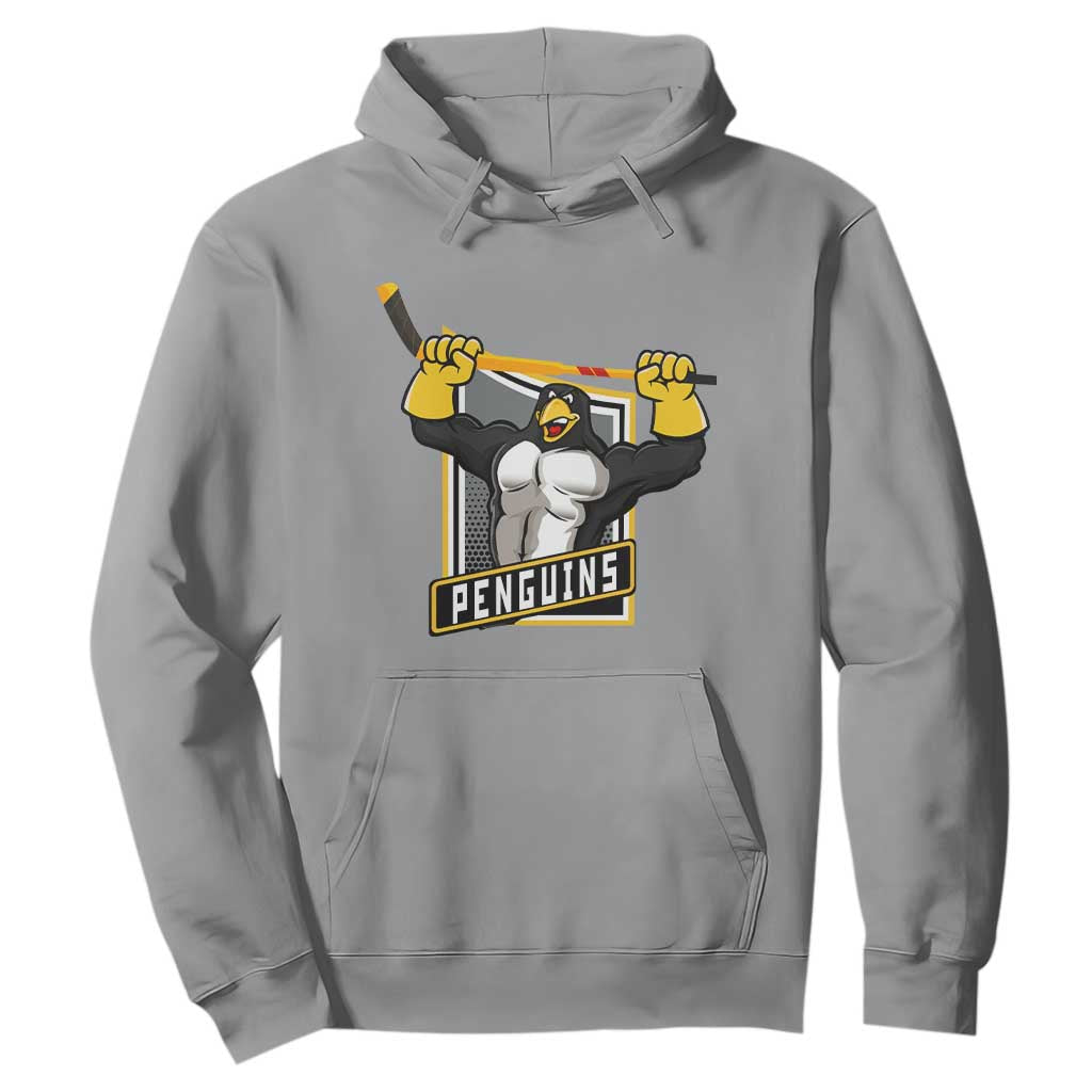Funny Ice Hockey Player Gift Hoodie Penguin Power TS12 Sport Gray Print Your Wear