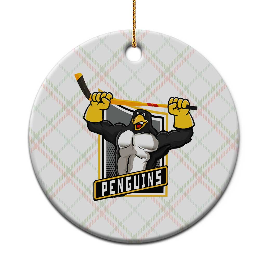 Funny Ice Hockey Player Gift Ceramic Ornament Penguin Power TS12 1pc Christmas Plaid Print Your Wear