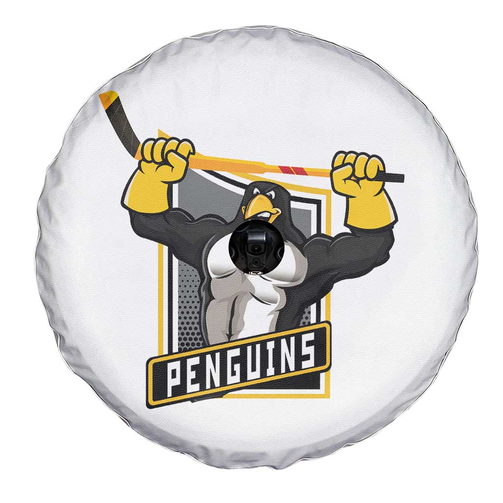 Funny Ice Hockey Player Gift Spare Tire Cover Penguin Power TS12 Print Your Wear