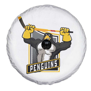 Funny Ice Hockey Player Gift Spare Tire Cover Penguin Power TS12 Print Your Wear