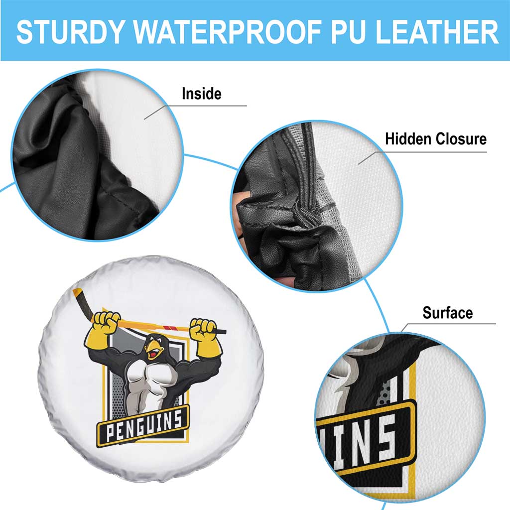 Funny Ice Hockey Player Gift Spare Tire Cover Penguin Power TS12 Print Your Wear