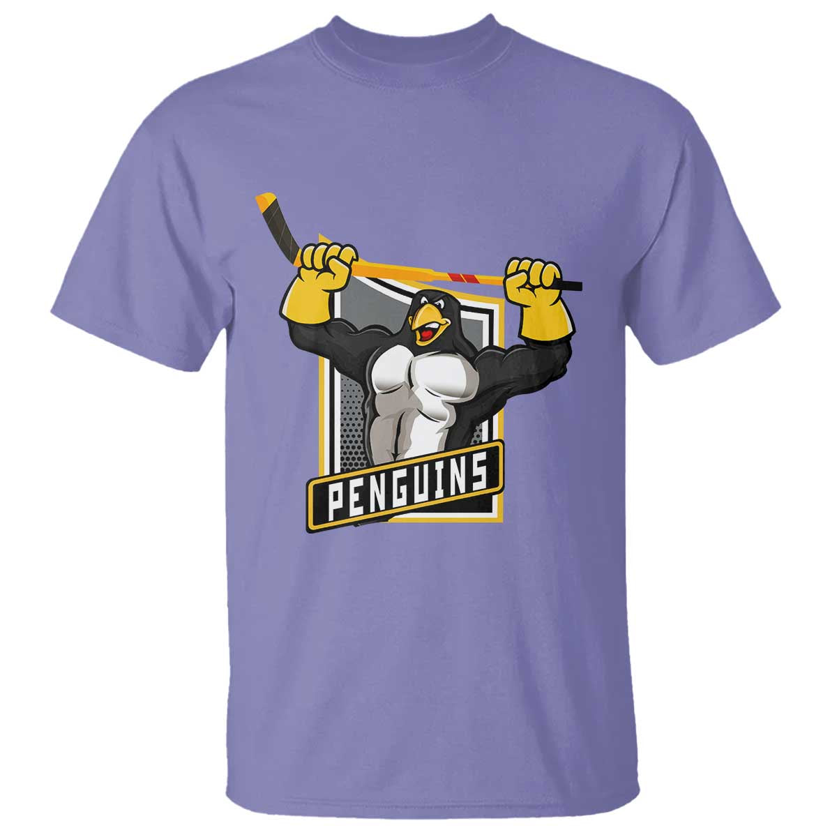 Funny Ice Hockey Player Gift T Shirt Penguin Power TS12 Violet Print Your Wear