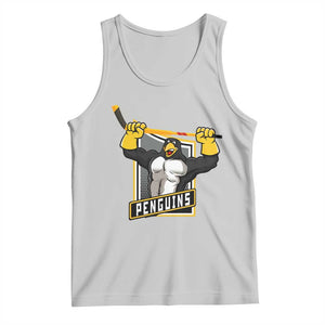 Funny Ice Hockey Player Gift Tank Top Penguin Power TS12 Ash Print Your Wear