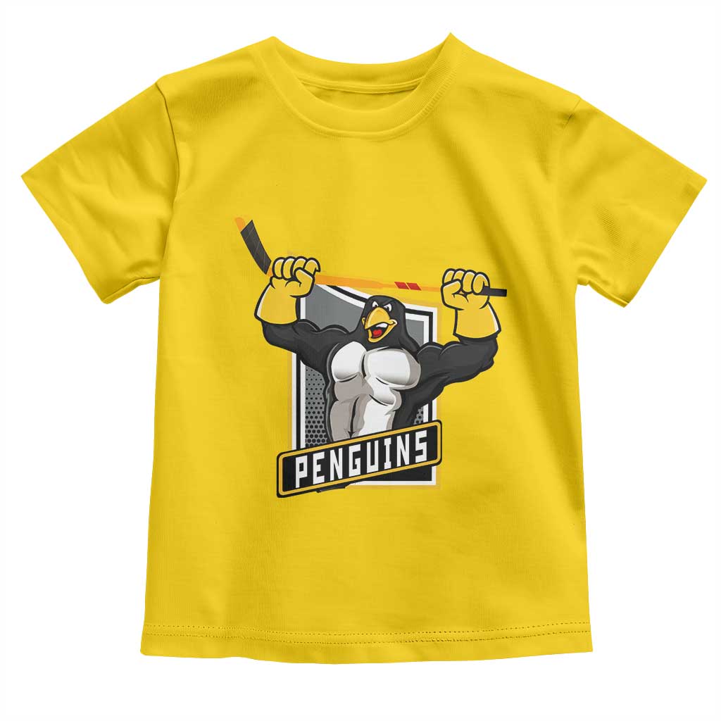 Funny Ice Hockey Player Gift Toddler T Shirt Penguin Power TS12 Daisy Print Your Wear