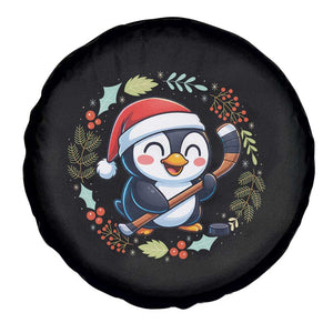 Cute Penguin Playing Ice Hockey Spare Tire Cover Funny Christmas Gift TS12 Print Your Wear