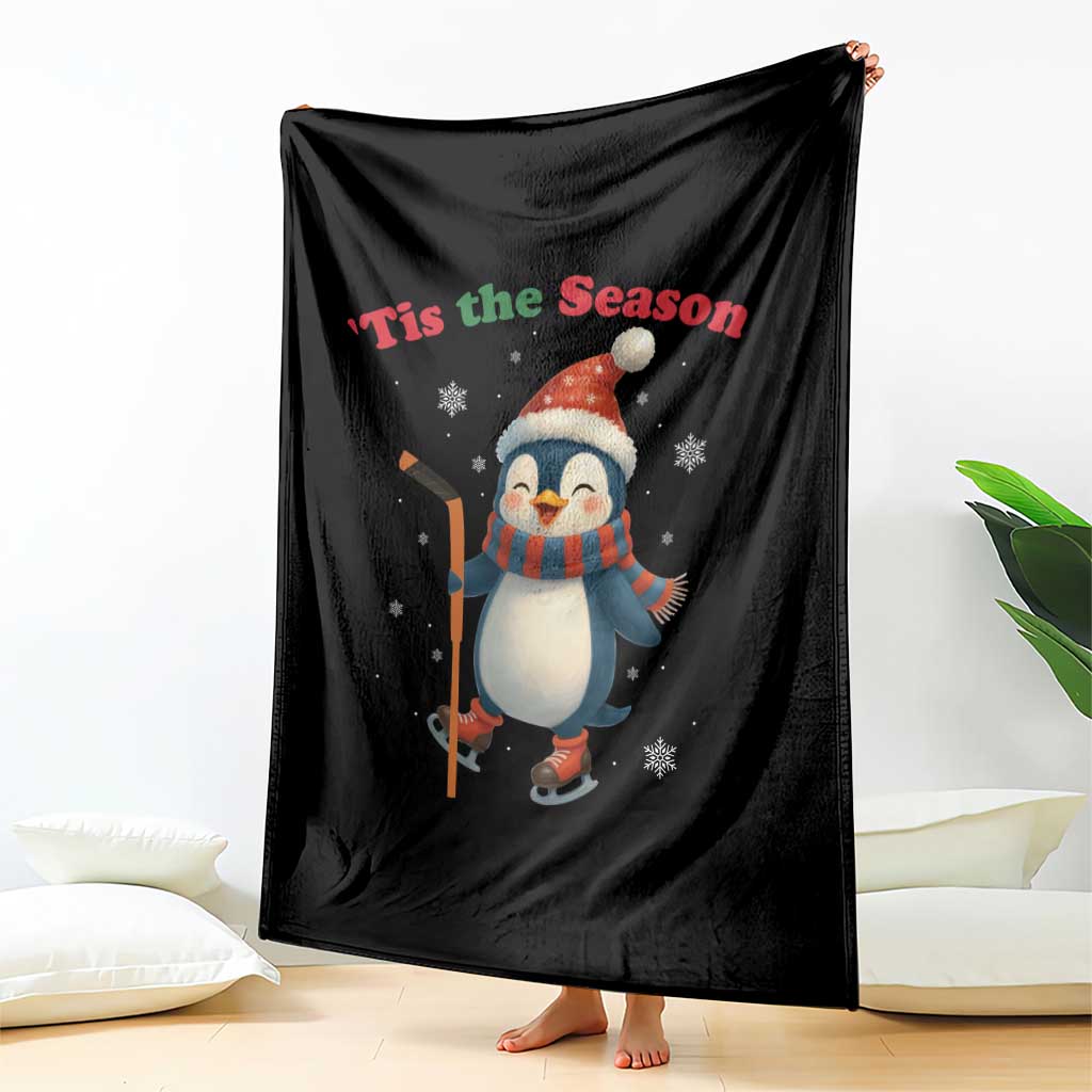 Cute Penguin Tis The Season Throw Blanket Funny Christmas Gift For Holiday Fans TS12 Print Your Wear
