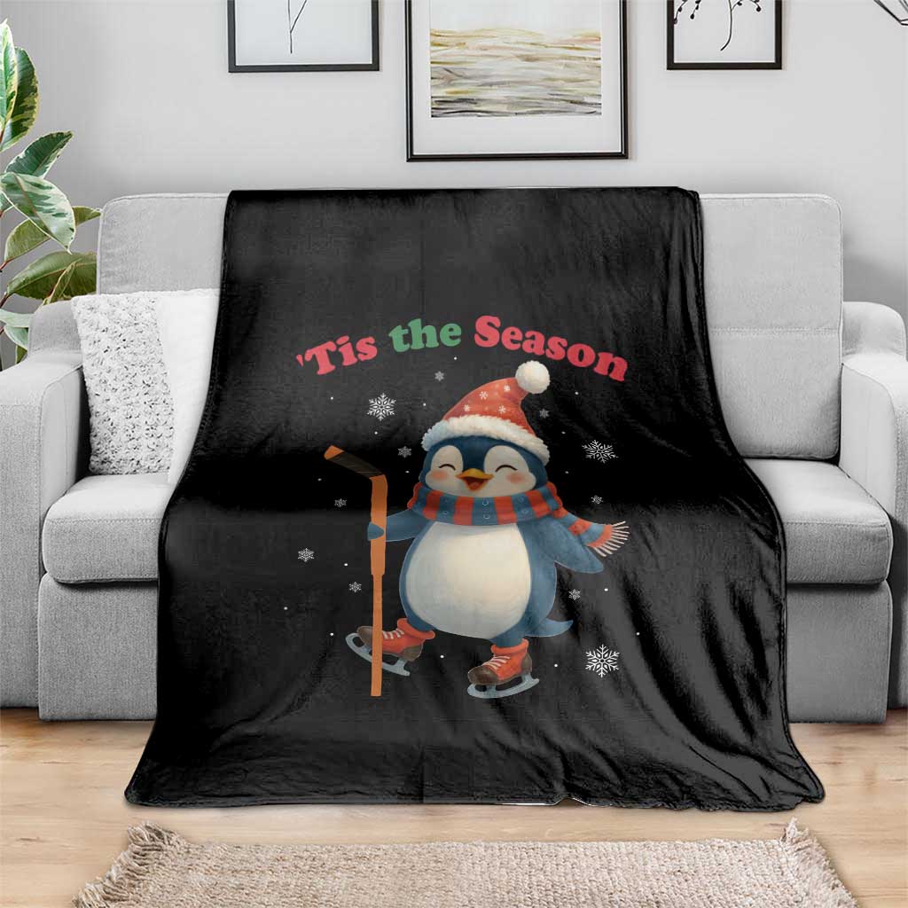 Cute Penguin Tis The Season Throw Blanket Funny Christmas Gift For Holiday Fans TS12 Print Your Wear
