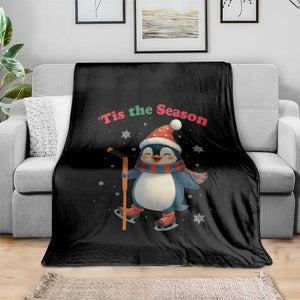 Cute Penguin Tis The Season Throw Blanket Funny Christmas Gift For Holiday Fans TS12 Print Your Wear