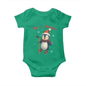Cute Penguin Tis The Season Baby Onesie Funny Christmas Gift For Holiday Fans TS12 Irish Green Print Your Wear