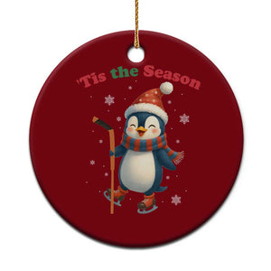 Cute Penguin Tis The Season Ceramic Ornament Funny Christmas Gift For Holiday Fans TS12 1pc Red Print Your Wear