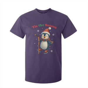 Cute Penguin Tis The Season T Shirt For Kid Funny Christmas Gift For Holiday Fans TS12 Purple Print Your Wear