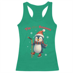 Cute Penguin Tis The Season Racerback Tank Top Funny Christmas Gift For Holiday Fans TS12 Irish Green Print Your Wear