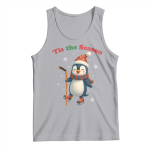 Cute Penguin Tis The Season Tank Top Funny Christmas Gift For Holiday Fans TS12 Athletic Heather Print Your Wear