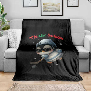 Penguin On Ice Tis The Season Throw Blanket Funny Christmas Gift TS12 Print Your Wear