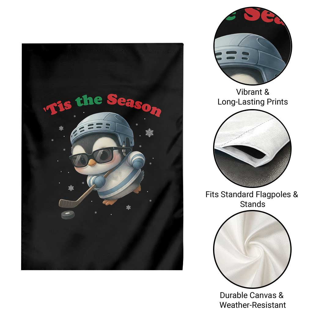 Penguin On Ice Tis The Season Garden Flag Funny Christmas Gift TS12 Print Your Wear