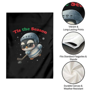 Penguin On Ice Tis The Season Garden Flag Funny Christmas Gift TS12 Print Your Wear