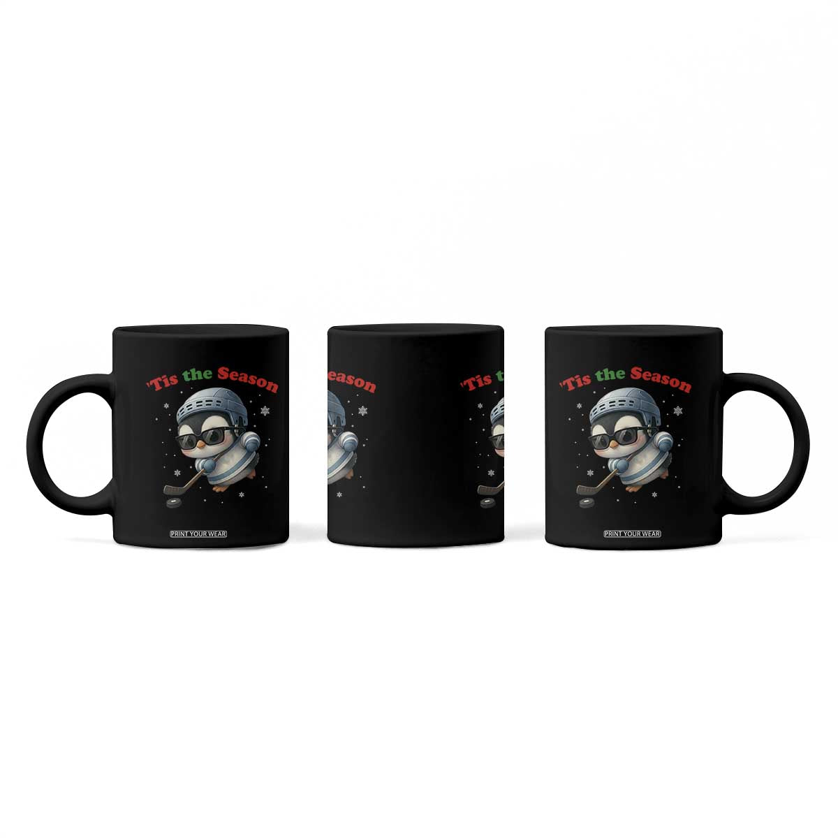 Penguin On Ice Tis The Season Coffee Mug Funny Christmas Gift TS12 Print Your Wear