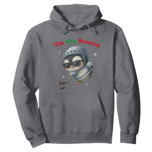Penguin On Ice Tis The Season Hoodie Funny Christmas Gift TS12 Charcoal Print Your Wear