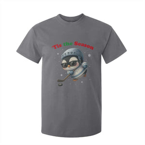 Penguin On Ice Tis The Season T Shirt For Kid Funny Christmas Gift TS12 Charcoal Print Your Wear