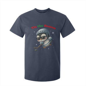 Penguin On Ice Tis The Season T Shirt For Kid Funny Christmas Gift TS12 Navy Print Your Wear
