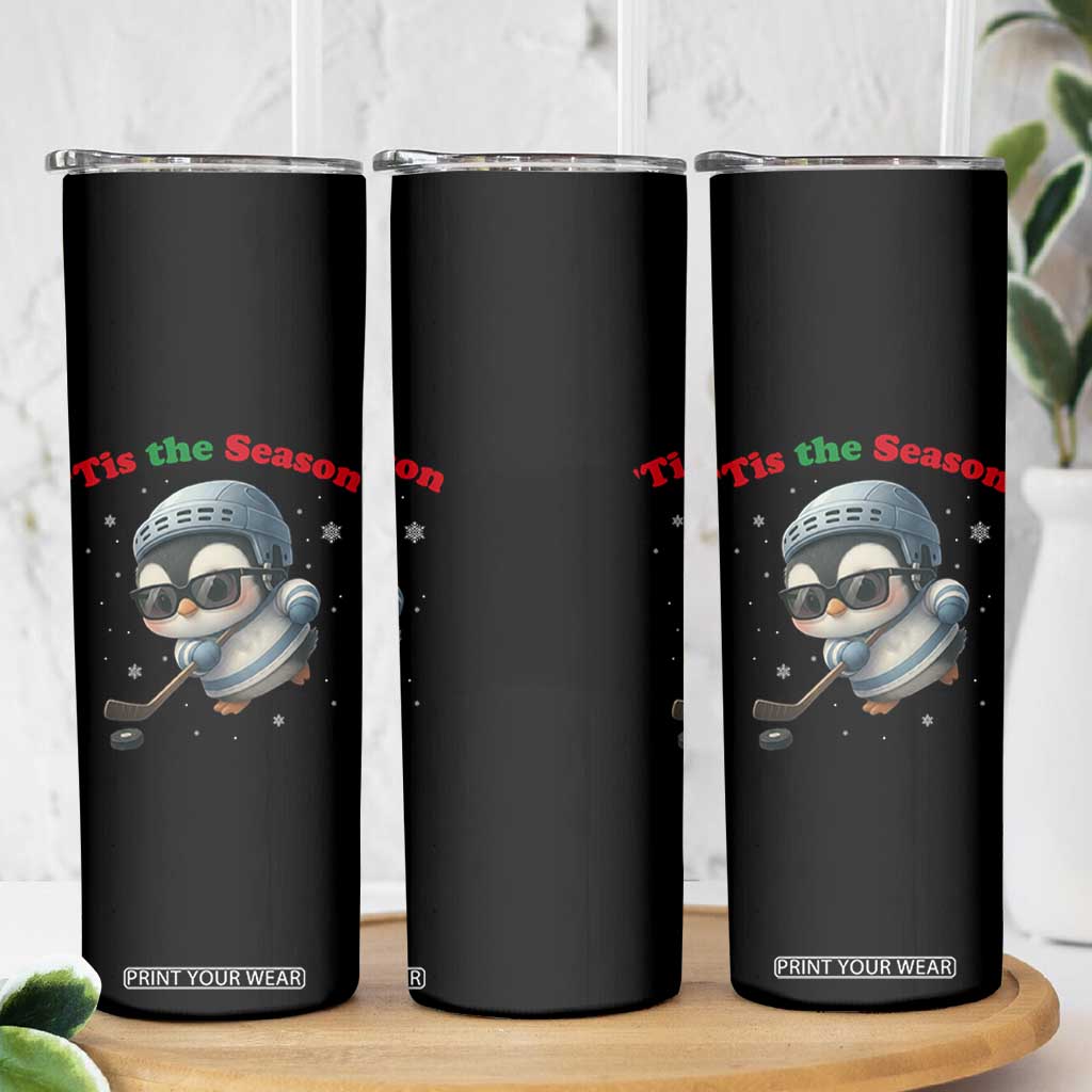 Penguin On Ice Tis The Season Skinny Tumbler Funny Christmas Gift TS12 Print Your Wear