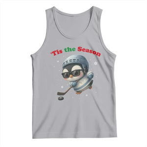 Penguin On Ice Tis The Season Tank Top Funny Christmas Gift TS12 Athletic Heather Print Your Wear