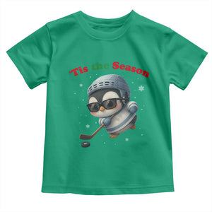 Penguin On Ice Tis The Season Toddler T Shirt Funny Christmas Gift TS12 Irish Green Print Your Wear