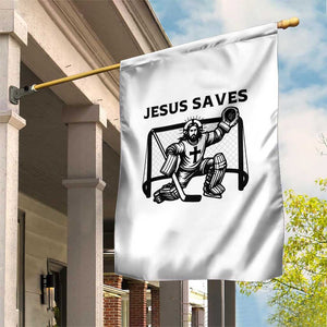 Funny Religious Ice Hockey Goalie Gift Garden Flag Jesus Saves TS12 Print Your Wear
