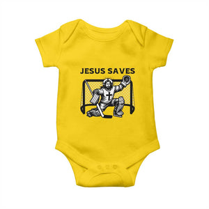 Funny Religious Ice Hockey Goalie Gift Baby Onesie Jesus Saves TS12 Daisy Print Your Wear