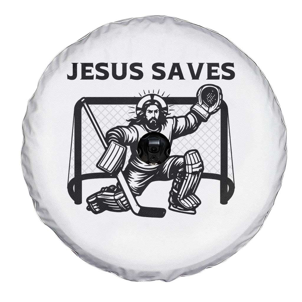 Funny Religious Ice Hockey Goalie Gift Spare Tire Cover Jesus Saves TS12 Print Your Wear