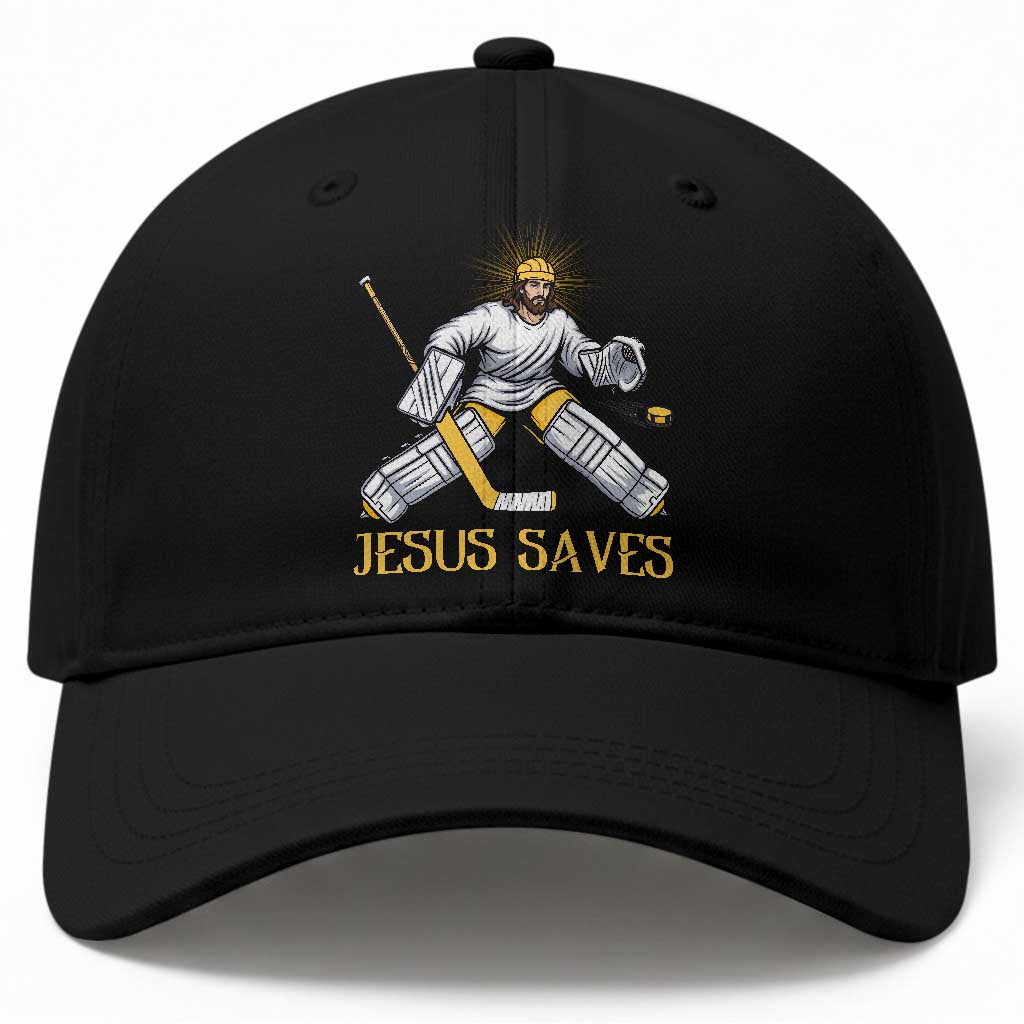 Jesus Saves Baseball Cap Funny Christian Ice Hockey Goalie Gift TS12 Print Your Wear