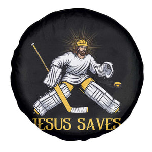 Jesus Saves Spare Tire Cover Funny Christian Ice Hockey Goalie Gift TS12 Print Your Wear