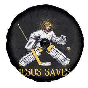 Jesus Saves Spare Tire Cover Funny Christian Ice Hockey Goalie Gift TS12 Print Your Wear