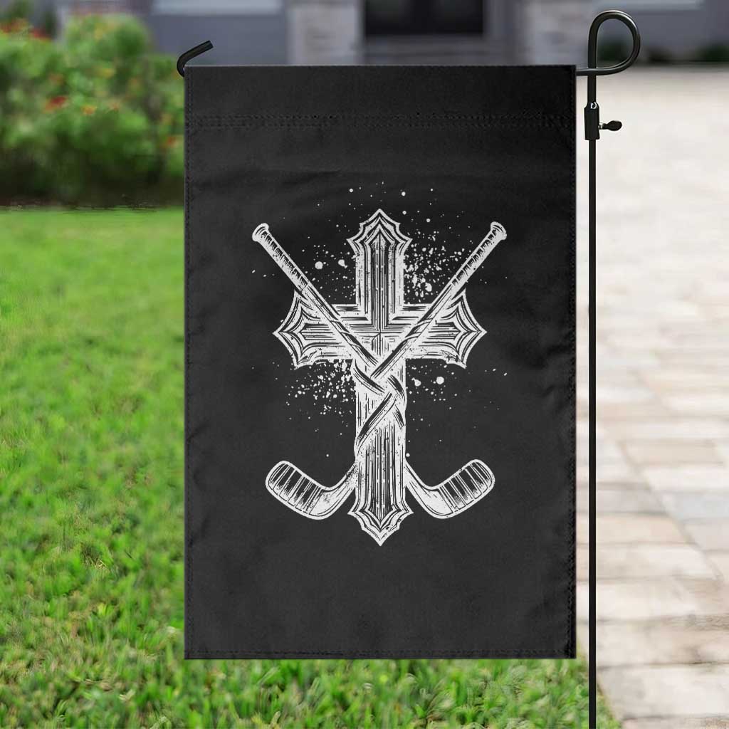 Faith Family Hockey Cross Garden Flag Religious Ice Hockey Lover Gift TS12 Print Your Wear