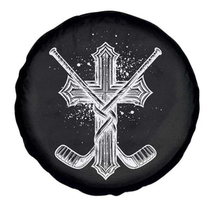 Faith Family Hockey Cross Spare Tire Cover Religious Ice Hockey Lover Gift TS12 Print Your Wear