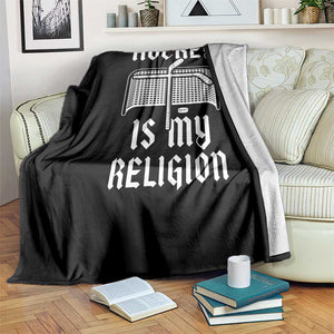 Hockey Is My Religion Throw Blanket Funny Christian Goalie Gift TS12 Print Your Wear