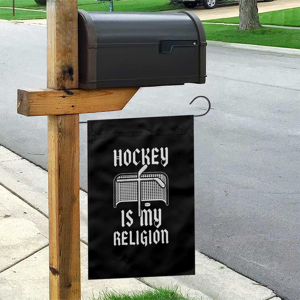 Hockey Is My Religion Garden Flag Funny Christian Goalie Gift TS12 Print Your Wear