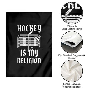 Hockey Is My Religion Garden Flag Funny Christian Goalie Gift TS12 Print Your Wear