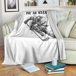 Funny Christian Ice Hockey Lover Gift Throw Blanket He Is Rizzin TS12 Print Your Wear