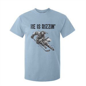 Funny Christian Ice Hockey Lover Gift T Shirt For Kid He Is Rizzin TS12 Light Blue Print Your Wear