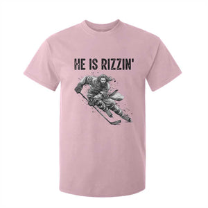 Funny Christian Ice Hockey Lover Gift T Shirt For Kid He Is Rizzin TS12 Light Pink Print Your Wear