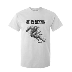 Funny Christian Ice Hockey Lover Gift T Shirt For Kid He Is Rizzin TS12 White Print Your Wear