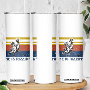 He Is Rizzin Skinny Tumbler Christian Hockey Retro Funny Gift For Believers TS12 Print Your Wear