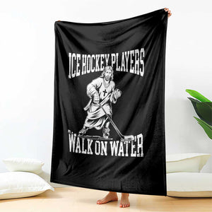 Jesus Ice Hockey Players Walk On Water Throw Blanket Funny Christian Gift TS12 Print Your Wear