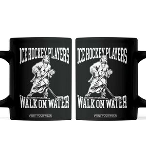 Jesus Ice Hockey Players Walk On Water Coffee Mug Funny Christian Gift TS12 Black Print Your Wear