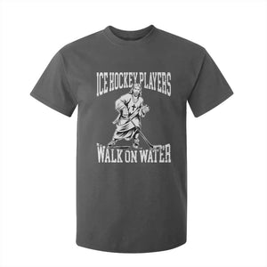Jesus Ice Hockey Players Walk On Water T Shirt For Kid Funny Christian Gift TS12 Dark Heather Print Your Wear