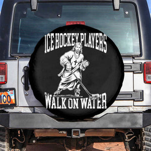 Jesus Ice Hockey Players Walk On Water Spare Tire Cover Funny Christian Gift TS12 No hole Black Print Your Wear